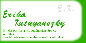 erika kutnyanszky business card