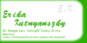 erika kutnyanszky business card